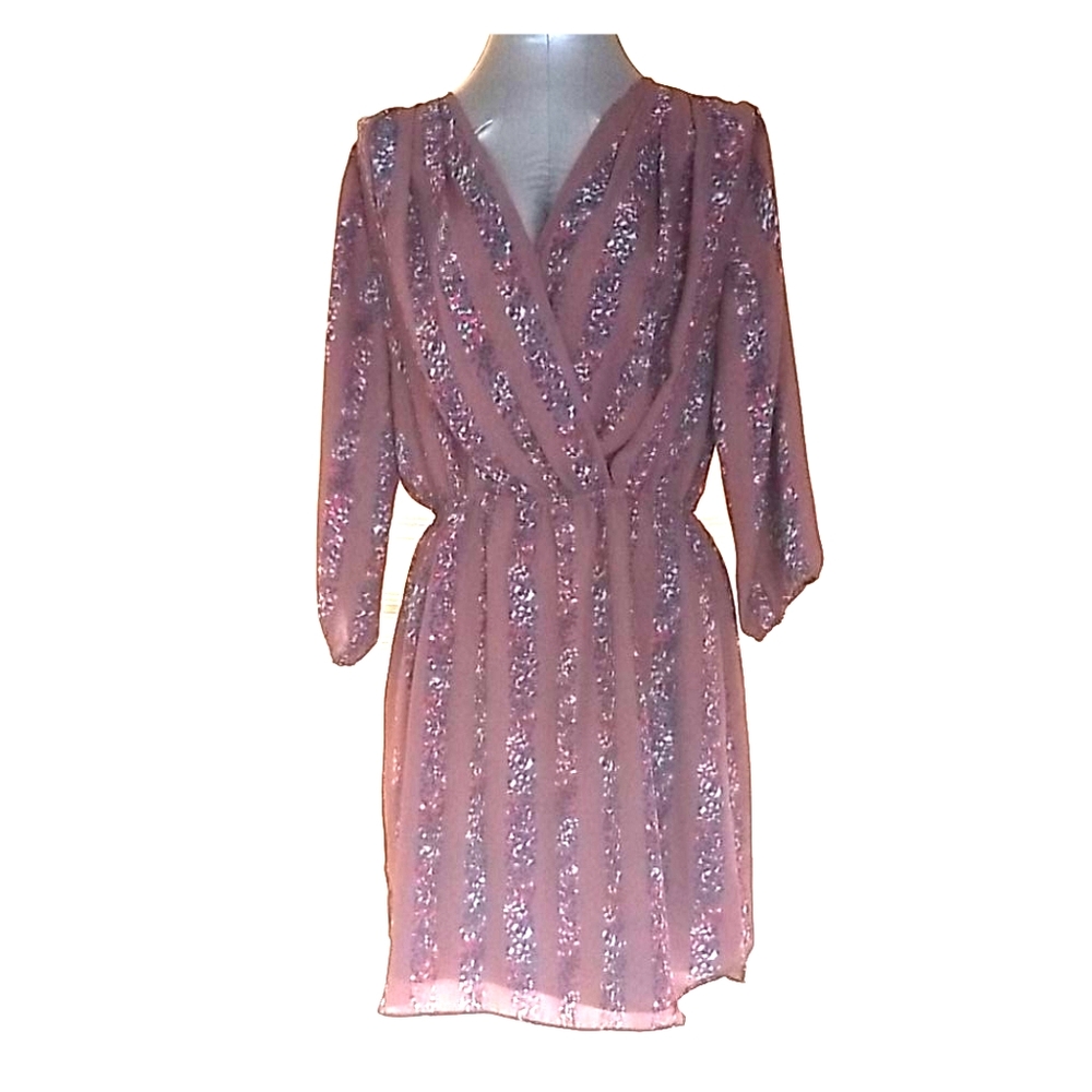 Taupe and Multicolor BCBG Generation dress